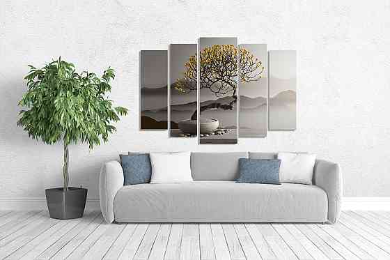 Модульна картина у вітальню/спальню Дерево Бонсай  LM019_5 105 x150 см Київ