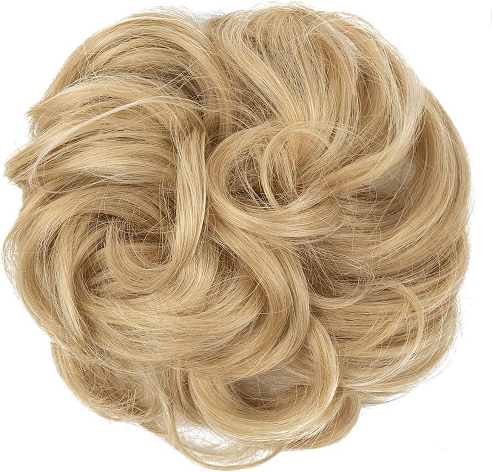 Гумка пучок JJstar Hair Bun Light Blonde Honey великий накладний шиньйон хвилястий штучні волосся для об'єму Київ - фото 7