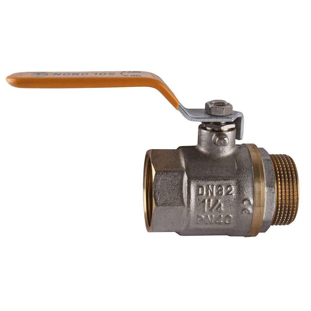 Кран кульовий прямий SOLOMON 1 1/4″ ЗВ ЖР PN40 В1002FM (000001494) Київ - фото 1