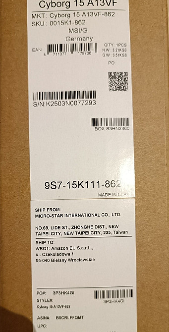 Ноутбук MSI Cyborg 15 RTX 4060, i7-13620H, 16gb/512gb, 144Hz 15.6" FHD Київ - фото 2