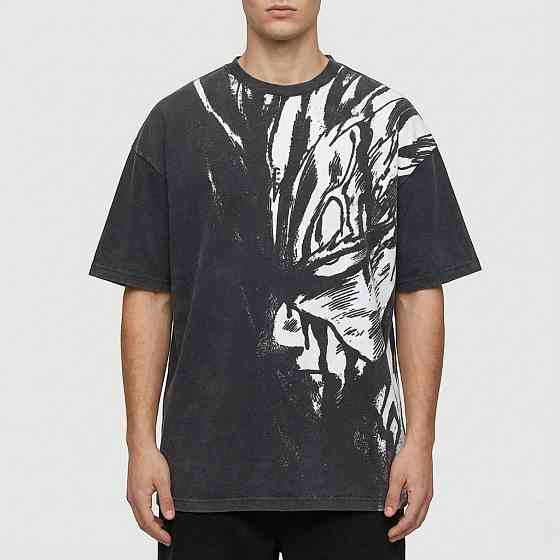 Футболка для хлопчика з принтом аніме Людина-один удар Гароу Херо Хунтер оверсайз (зріст від 165 до 180) Чорний Дніпро