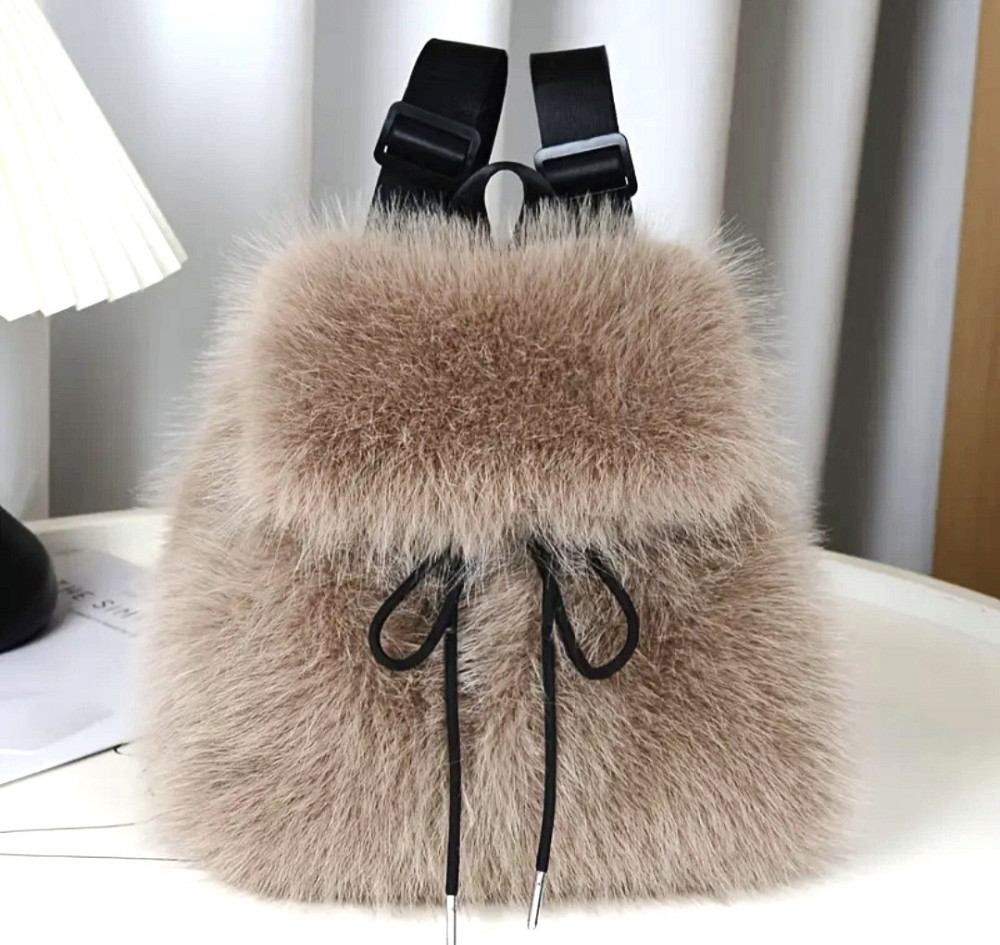 Рюкзак зі штучного хутра Капучіно Смела - изображение 1