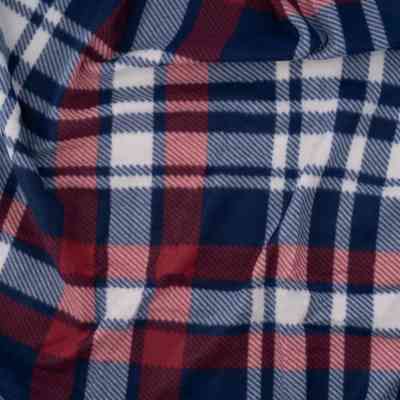 Плед Ardesto Fleece 100% полиэстер, клеточка, сине-бордовый 130х160 см (ART0719PB) Вінниця