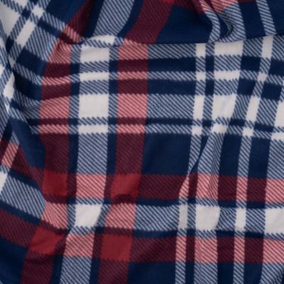 Плед Ardesto Fleece 100% полиэстер, клеточка, сине-бордовый 130х160 см (ART0719PB) Вінниця - фото 5