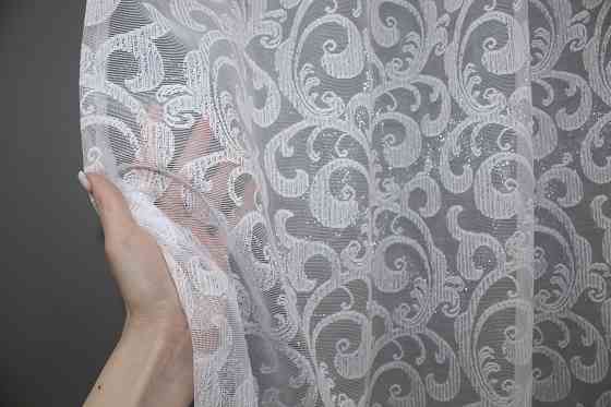 Тюль VR-Textil 1421т Преміум Жакард Білий 400х270 см (42-0865) Київ