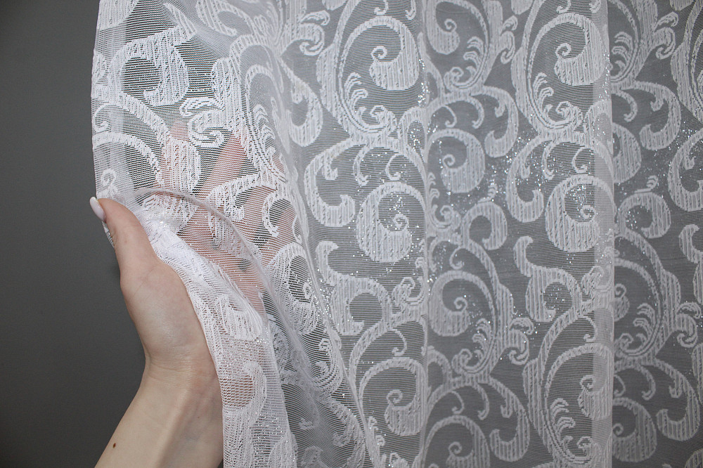 Тюль VR-Textil 1421т Преміум Жакард Білий 400х270 см (42-0865) Київ - фото 5