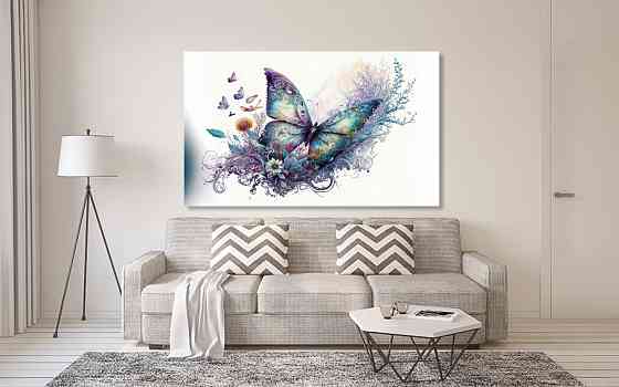 Картина полотно у вітальню / спальню     Метелик     MLP_245 ( 60х30см ) 40x80 см Київ