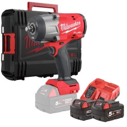 Гайковерт високомоментний акумуляторний MILWAUKEE 1/2" M18 FHIW2F12-502X, 2034Нм : з АКБ 18V 2шт-5 Ah+ЗП, кейс Київ