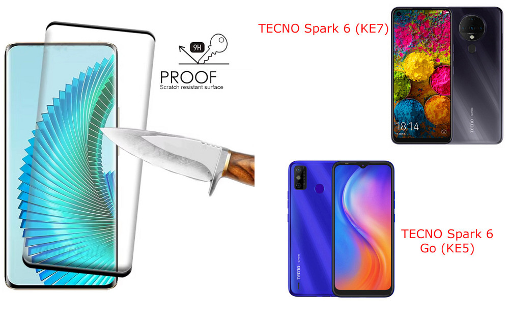 Захисне скло HyperGlass Pro для TECNO Spark 6 (KE7),  Spark 6 Go (KE5) – максимальна чутливість та захист Київ - фото 1