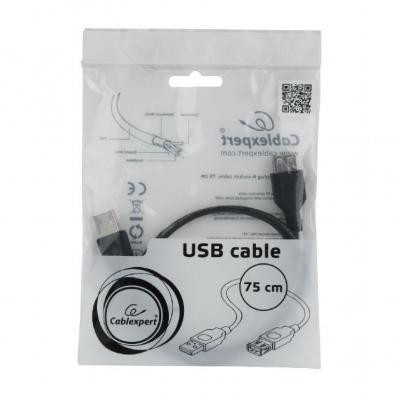Дата кабель USB 2.0 AM/AF 0.75m Cablexpert (CC-USB2-AMAF-75CM/300-BK) Винница - изображение 4