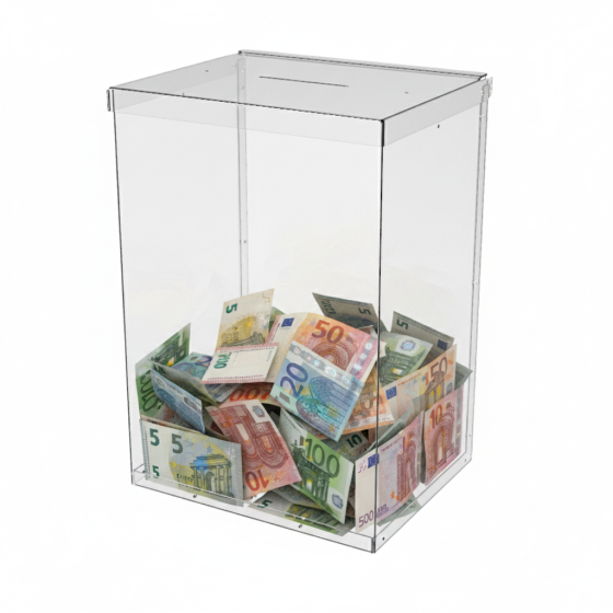 Ящик EKOSTAR без замка для пожертвований и сбора денег 250x200x360. Объем 18 литров Киев