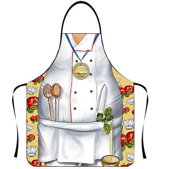 Фартух з приколом для чоловіків Повар 70 на 57см різнобарвний Київ