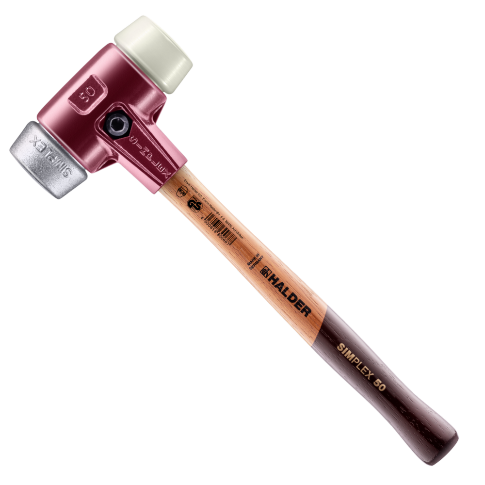 Молоток HALDER Simplex 3089 насадки из белого нейлона, термостойкого алюминия Одесса - изображение 1