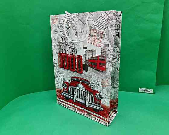 Великий паперовий пакет вертикальний 25/37/8 (артBV-129) (12 шт.) Харків