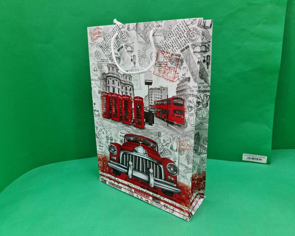 Великий паперовий пакет вертикальний 25/37/8 (артBV-129) (12 шт.) Харків - фото 1