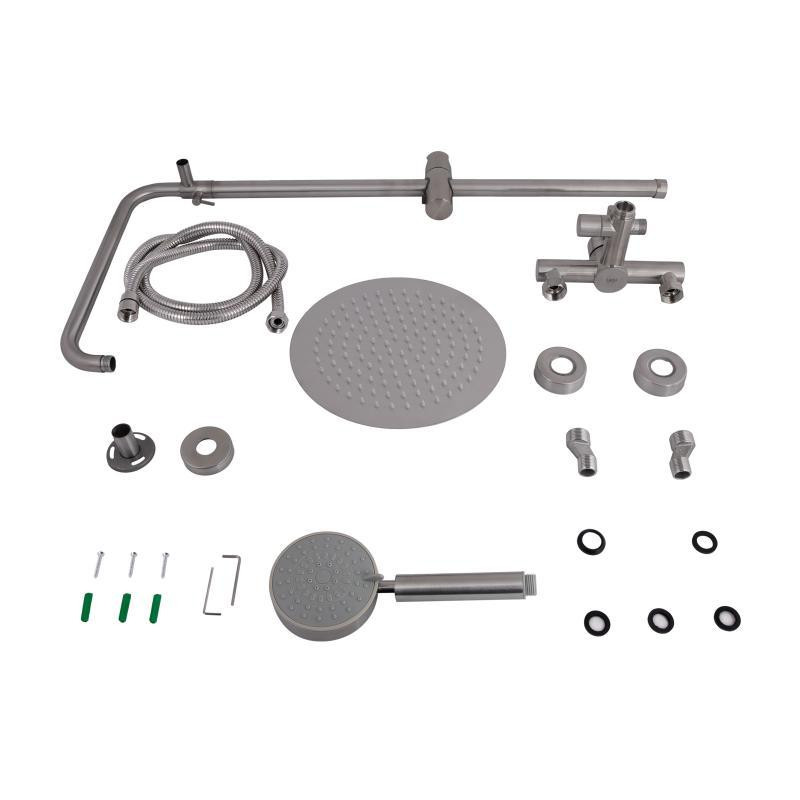 Душевая система для душа Lidz Aria 1020 Nickel на два потребителя (без излива) из нержавеющей стали Харьков - изображение 8