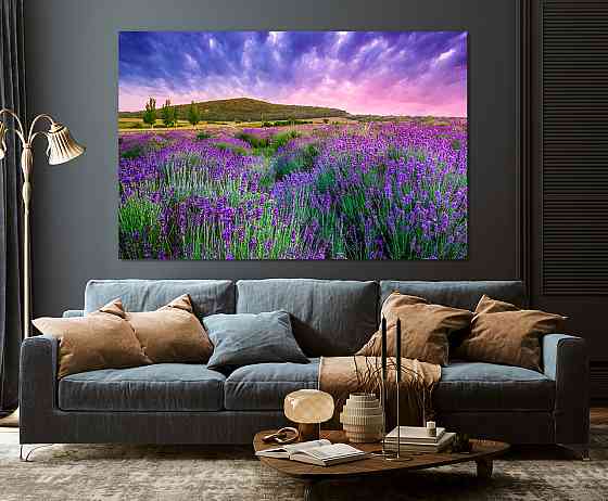 Картина полотно у вітальню / спальню  Лавандові поля    MLP_393 ( 60х30см ) 60x100 см Київ