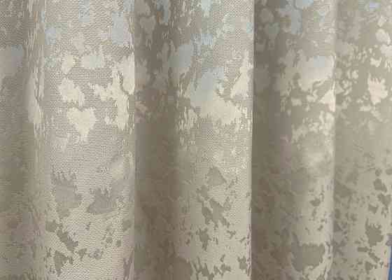 Комплект коротких штор VR-Textil Льон мармур Pavliani ХО № 1272ш Теплий бежевий 130х170 см 2 шт (35-0201) Київ