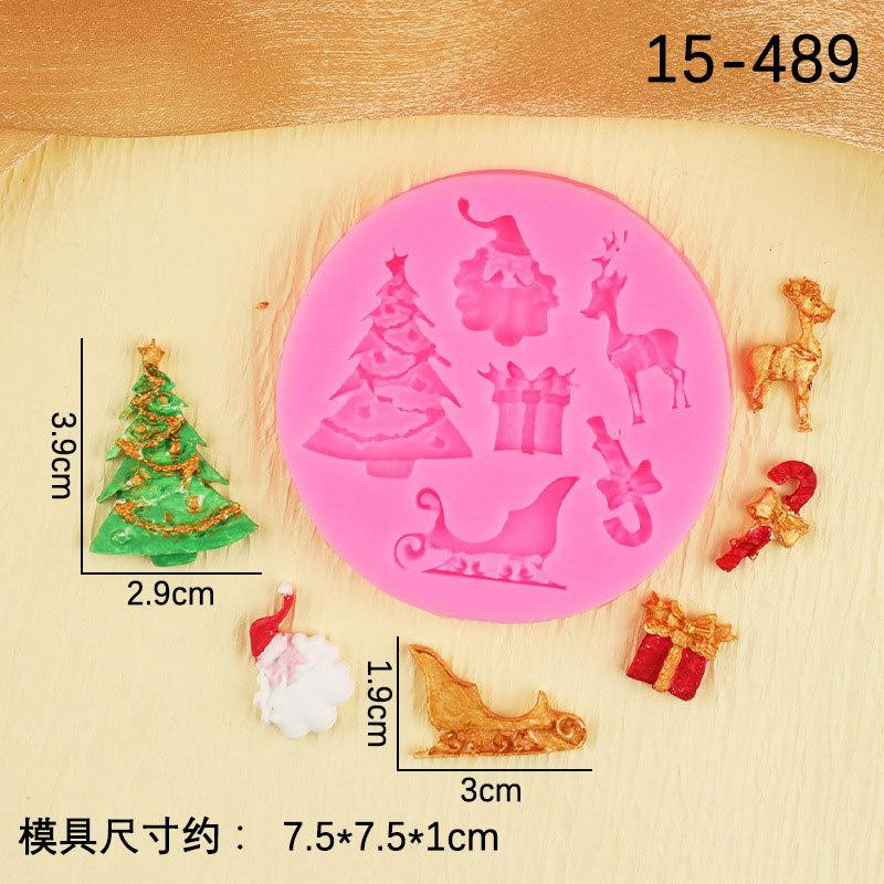 Молд новорічний силікон 75 мм рожевий Київ - фото 3