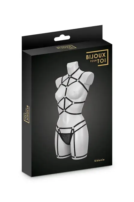 Комплект Bijoux Pour Toi - Sidonie, портупея, гартери та трусики Львів - фото 2