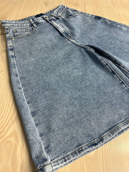 Шорти жіночі джинсові Liana 4-002 бермуди класичні середня довжина до колін стрейчеві блакитні, блакитний, 31, 31, 81 см, 113 см Київ - фото 19