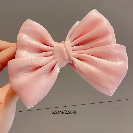 Розовый крабик-зажим для волос с бантом – нежный аксессуар для девочек Киев