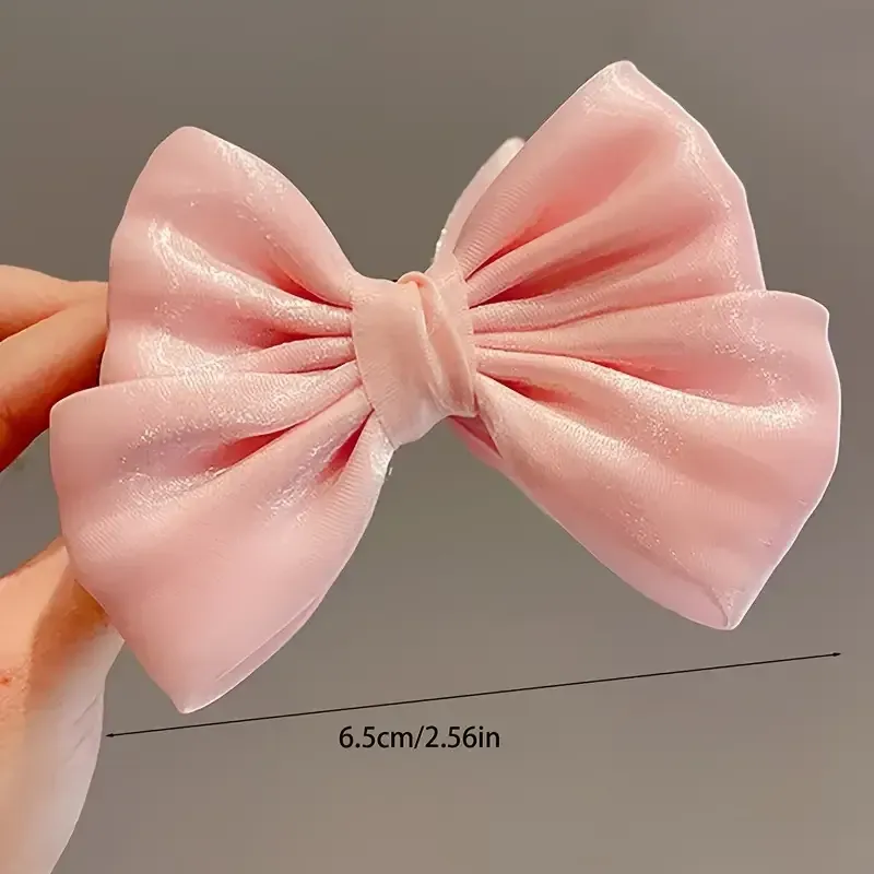 Розовый крабик-зажим для волос с бантом – нежный аксессуар для девочек Киев - изображение 3