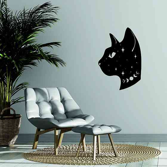 Декоративне настінне 3D Панно «Кіт» Декор на стіну з об'ємом Київ