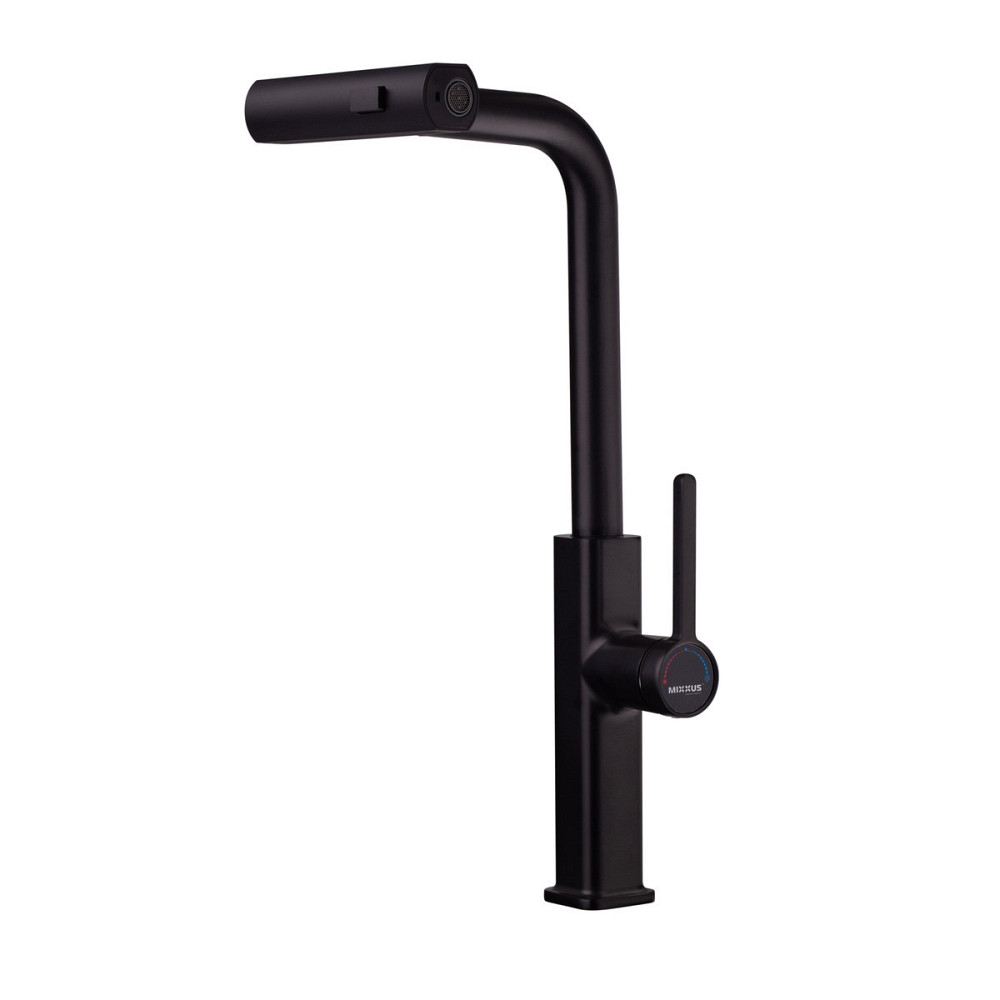 Змішувач для кухні з висувним виливом Mixxus Premium HAMMER 014 BLACK   ( MI6954 ) 26333 Харьков - изображение 7