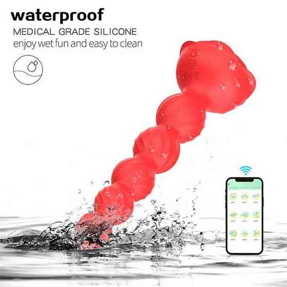 Смарт анальний корок, що світиться Love Spouse червоний — Анальні іграшки Вінниця