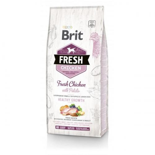 Корм сухий Brit Fresh Chicken/Potato Puppy для цуценят та молодих собак всіх порід з куркою та картоплею 12 кг Київ - фото 1