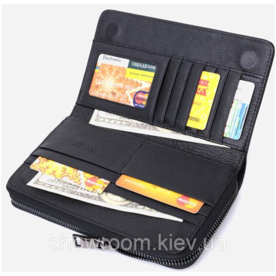 Чоловічий шкіряний місткий клатч Leather Collection (9072) Київ