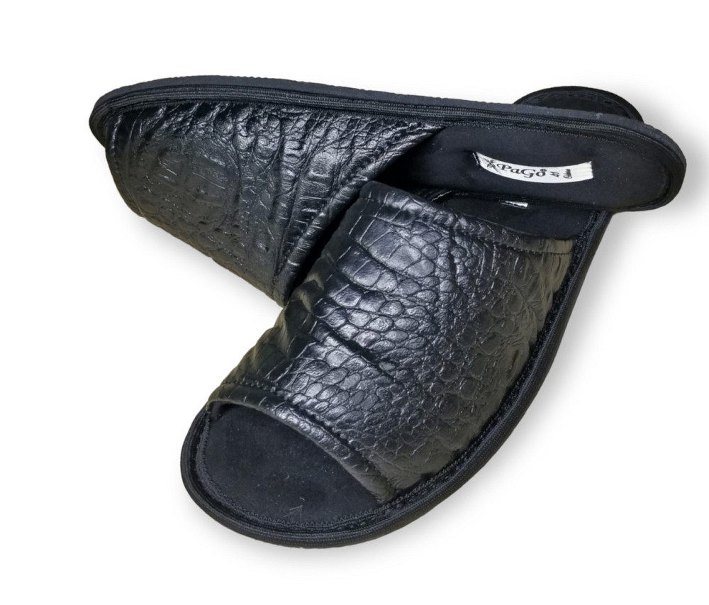 Чоловічі капці з відкритими пальцями полегшені PaGo чорного кольору Одеса - фото 5