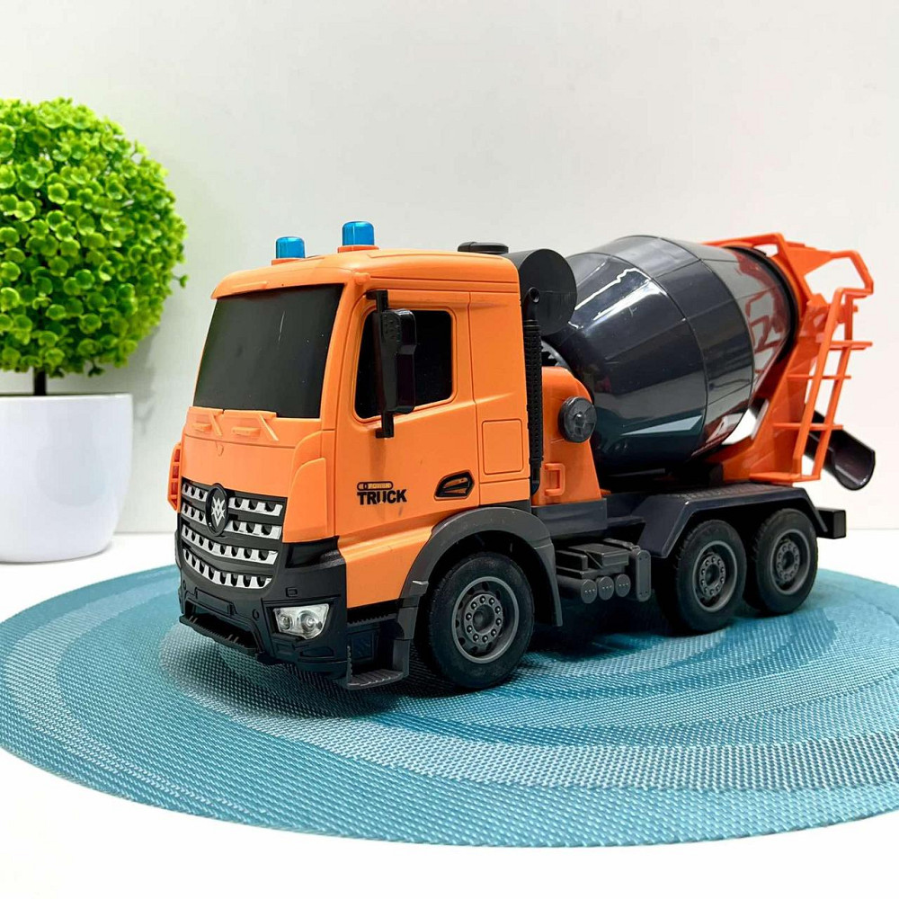 Бетонозмішувач на радіокеруванні акумулятор 3.7 V підсвічування звуки рухомі елементи USB – кабель Помаранчева (YJ-076-3) Чернігів - фото 2