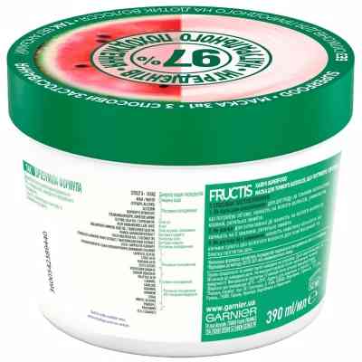 Маска для волосся Garnier Fructis Superfood Соковитий Кавун для тонкого волосся 390 мл (3600542389440) Вінниця