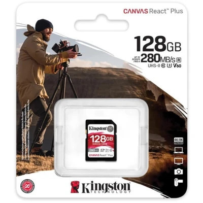 Карта памяти Kingston 128GB SDXC class 10 UHS-II U3 Canvas React Plus (SDR2V6/128GB) Винница - изображение 3