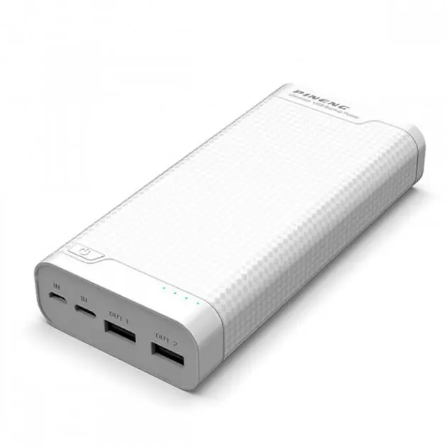 Внешний аккумулятор Power Bank Pineng PN-932 20000mAh Белый Винница - изображение 1
