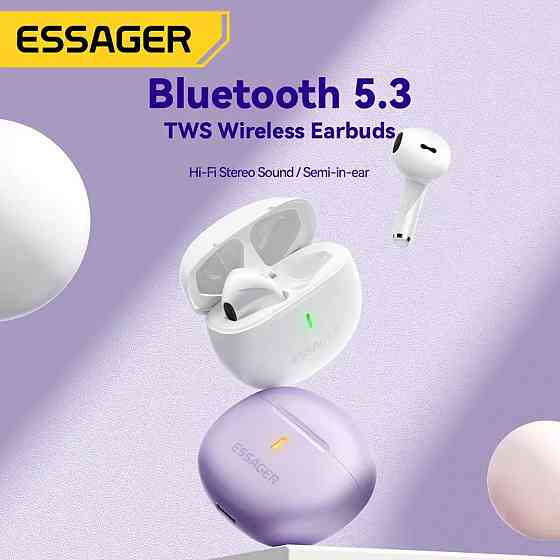 Навушники ESSAGER (color box) Shining TWS Bluetooth earphones White (EEJTW-SL02) Киев