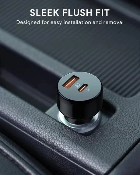 Автомобільний зарядний пристрій Aukey USB-C потужністю 36 Вт Київ - фото 2