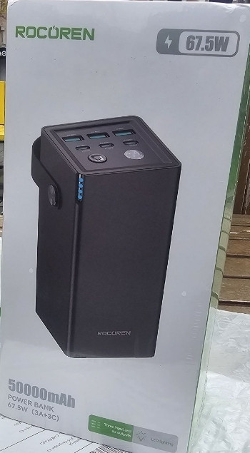 Новий запакований павербанк Rocoren 50000 мАч 67.5W. Київ - фото 1