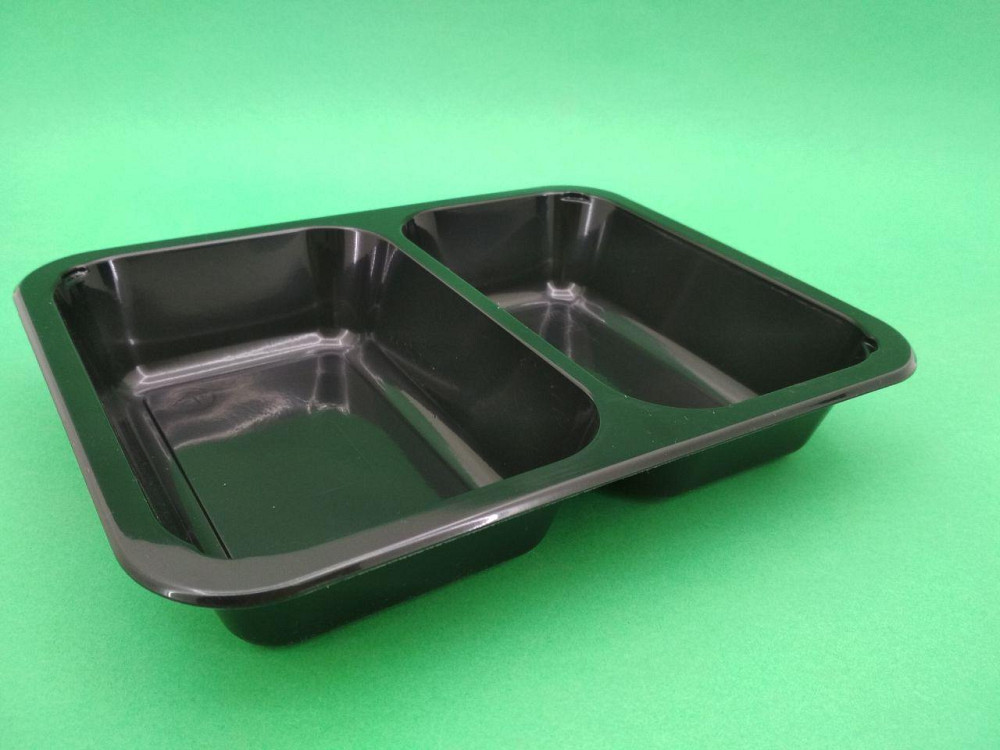 Ланч бокс полипропиленовый черный T-2   227 х 178 х 50 мм (50 шт) Харьков - изображение 2