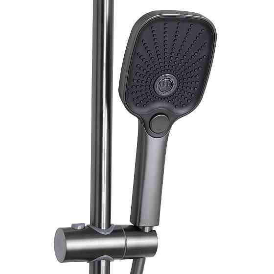 Душова система універсальна Qtap Gemini на три споживачі (з виливом) QTGEM111GMB45688 Gunmetal Black PVD Київ