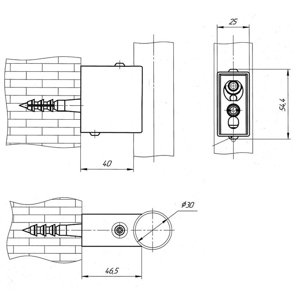 Комплект прихованого під'єднання під круглий стояк Laris Київ - фото 3
