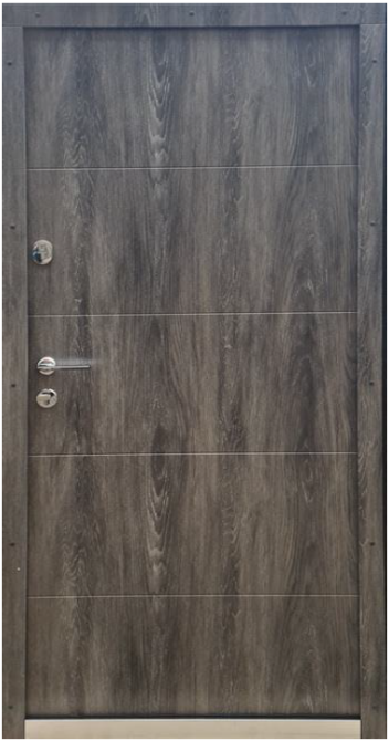 Двери входные Бастион Прайм Ескада 32 RAL 9005 / ПВХ Дуб шато 860х1900 мм 960 Киев - изображение 2