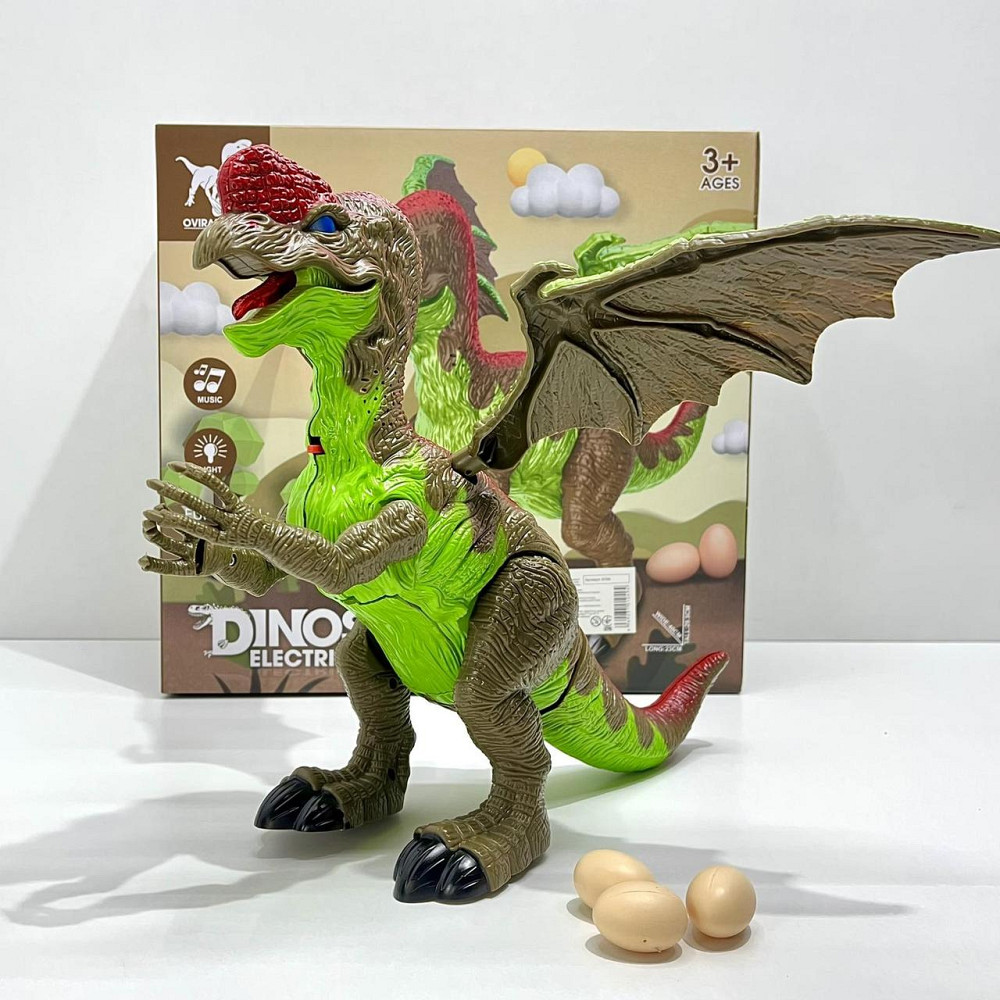 Динозавр відкладає яйця рухає лапами зі світловими та звуковими ефектами (878A) Чернігів - фото 2