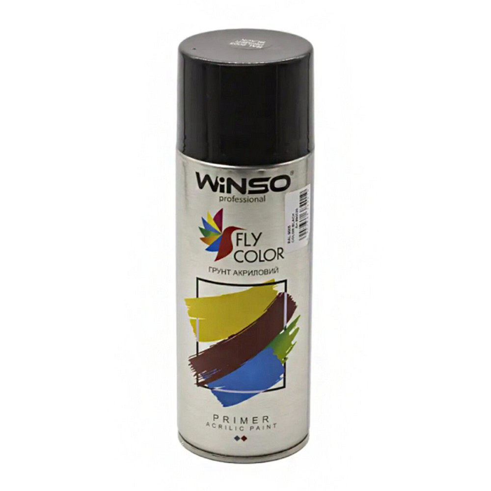 Акриловая грунтовка (грунт-спрей) Winso 450мл черный (BLACK/RAL9005) Киев - изображение 1