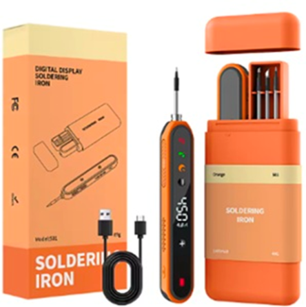 Паяльник акумуляторний M501 USB IRON 15 W 1400mA + 3 жала Жовтогарячий Вінниця