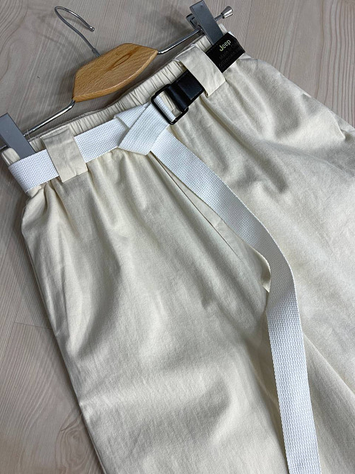 Брюки женские A-N 712 МОМ jeans широкие бананы облегченный тонкий коттон с ремнем молочные, молочний, M Киев - изображение 20