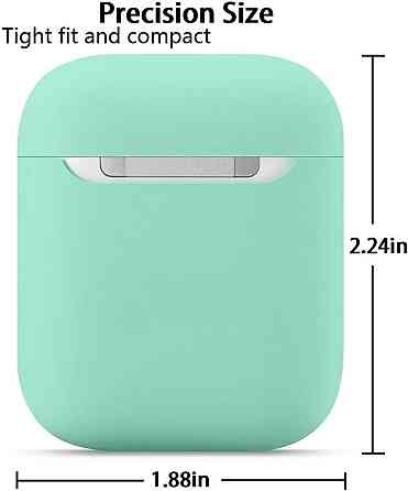 Захисний чохол для Airpods, ультратонкий силіконовий, сумісний з Airpods 1 та AirPods 2 (зелений) Дніпро