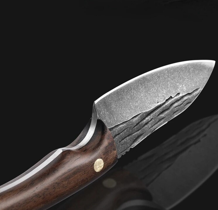 Походний ніж, ніж для полювання, рибацький ніж, ніж для кемпінга та природи, 20 см, нержавіюча сталь, коричневий Київ - фото 5